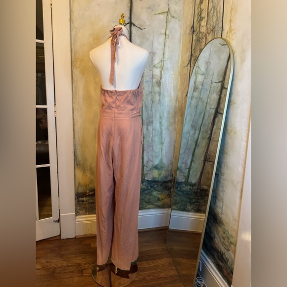 Zara pink Halter Jumpsuit Size Large - Picture 5 of 5